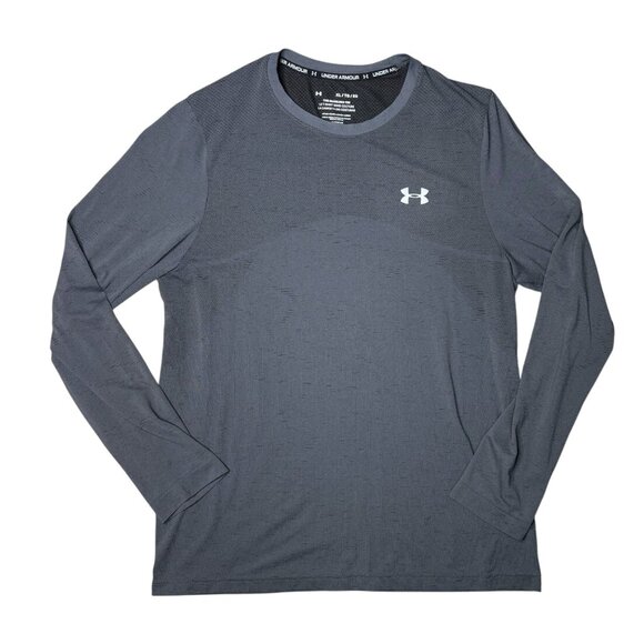 Under Armour Seamless Tee Long Sleeve Shirt Mens XL Gray Lightweight Performance - Picture 1 of 5